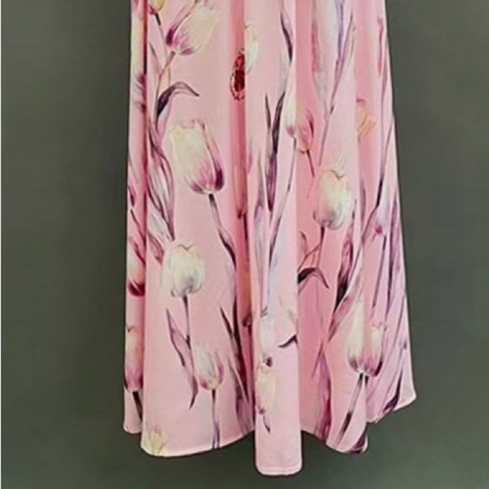 Zimmermann Pink Floral A-Line Midi Skirt - Picture 2 of 3